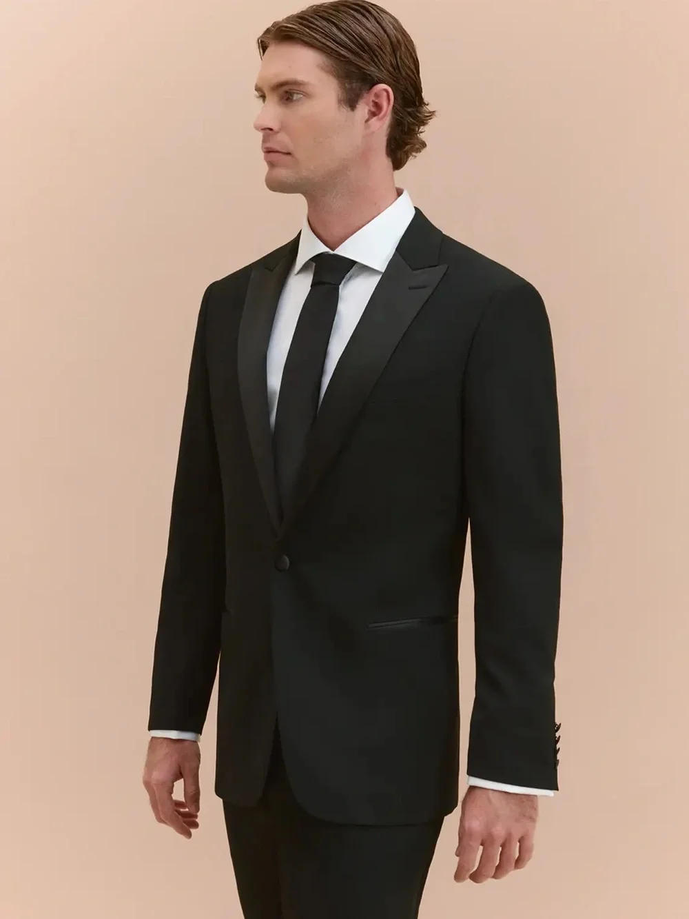 Azazie Hudson Black Tuxedo Jacket  classic short 38 NWT men’s, teen, boys suit